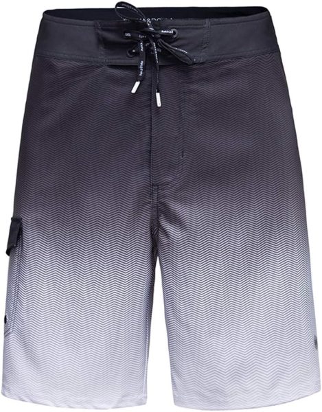 RokkaRolla Mens 4-Way Stretch Swim Trunks 9 Quick Dry Board Shorts Beach Swimwear Bathing Suit