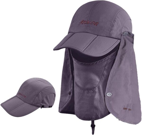 icolor Foldable Fishing Hat Sun Cap for Men Women,UPF50+ Sun Protection Baseball Golf Ponytail Hats