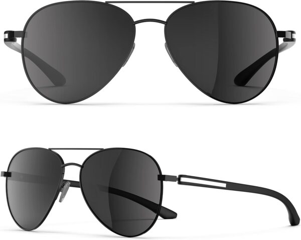 Lasiyanor Lightweight Avaitor Sunglasses for Men and Women Pilot Classic Design TR90 Metal Frame Polarized UV400