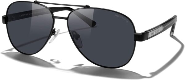 MERRYS Aviator Sunglasses for Men Women Polarized Shades Acetate Temple S8528
