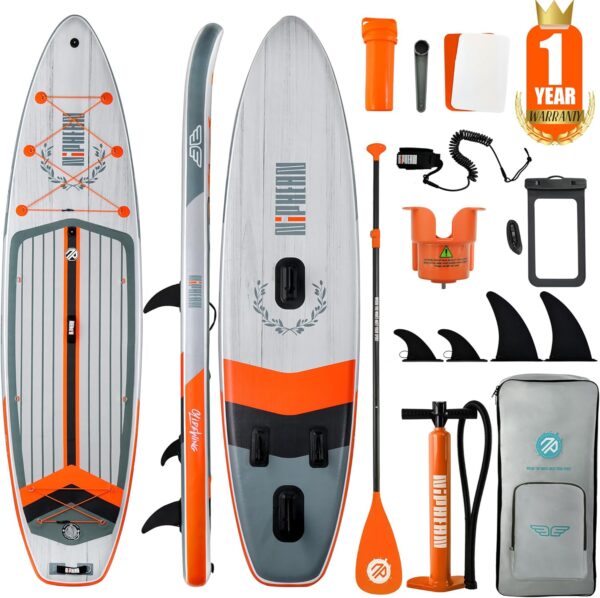 Niphean Inflatable Stand Up Paddle Board with Balanced Wing Design and Durable SUP Accessories, 11’ Stable Inflatable Paddle Boards for Adults  Youth of All Skill Levels