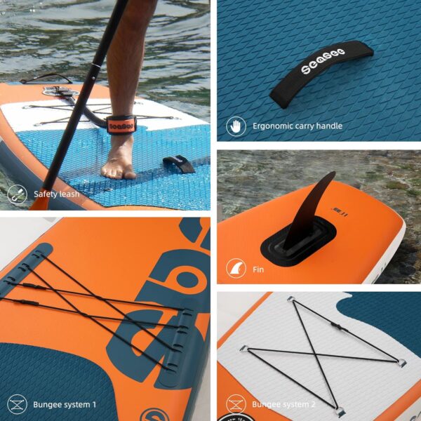 SEASEESUP Inflatable Stand Up Paddle Board with Inflatable SUP Accessories, Durable, Lightweight,Wide Stable Design - Inflatable Paddle Boards for Adults,fit All Skill Levels