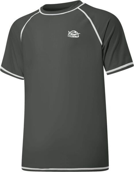 Willit Mens Rashguard Swim Shirts UPF 50+ Sun Protection Shirts Short Sleeve SPF Quick Dry Beach Shirt