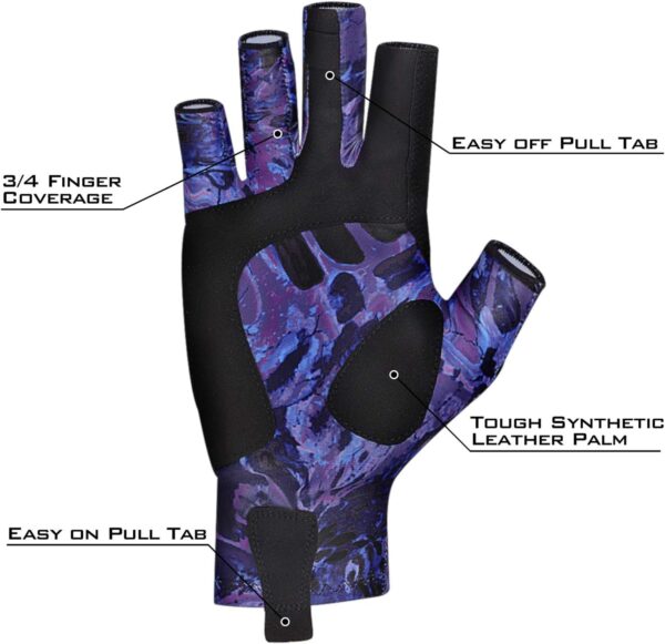 KastKing Sol Armis Sun Gloves UPF50+ Fishing Gloves UV Protection Gloves Sun Protection Gloves Men Women for Outdoor, Kayaking, Rowing
