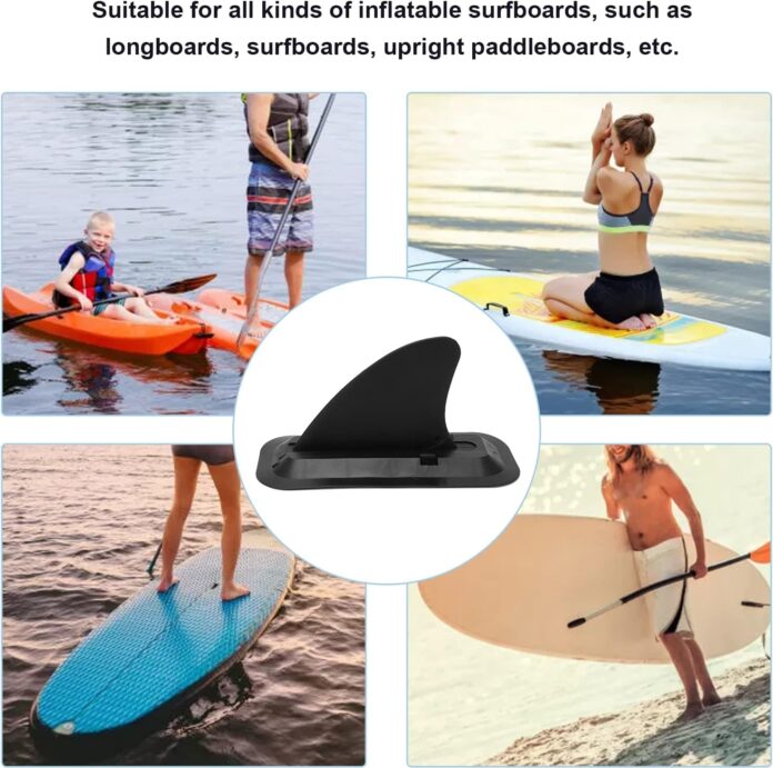 oukens surf fin plastic detachable inflatable stand up paddle board fin replacement quick release slide on center fin fo 2