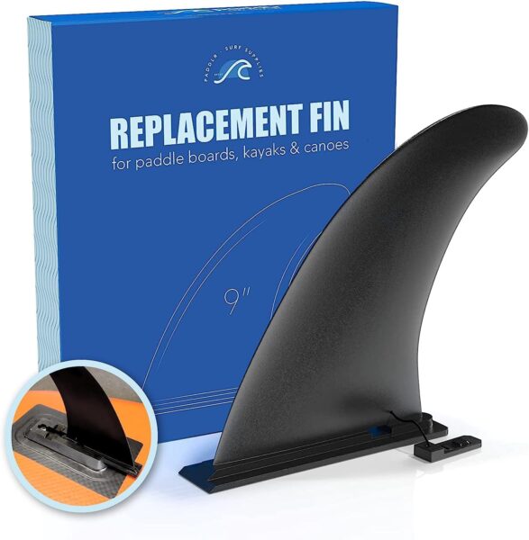 Paddle Board Fin - 9 Replacement for iSUP/Inflatable Paddle Boards, Kayak, Canoe Stand Up Plastic Fin