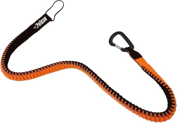 Pelican - Paddle Leash and Leash Fishing Rod - Paddle Holder - Kayak Accessories Strechable Coiled Rod for Kayak and SUP Paddles