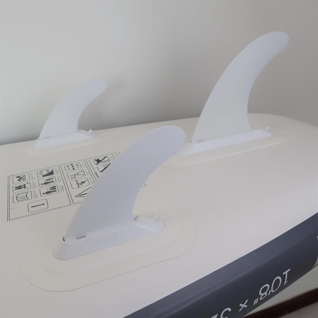3 White Detachable Replacement Paddleboard Fins Inflatable SUP Stand Up Paddle Board Accessory Quick-Lock fins Center Fin Side Fins